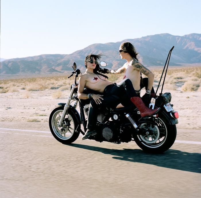 Girls on a motorcycle in Kunming