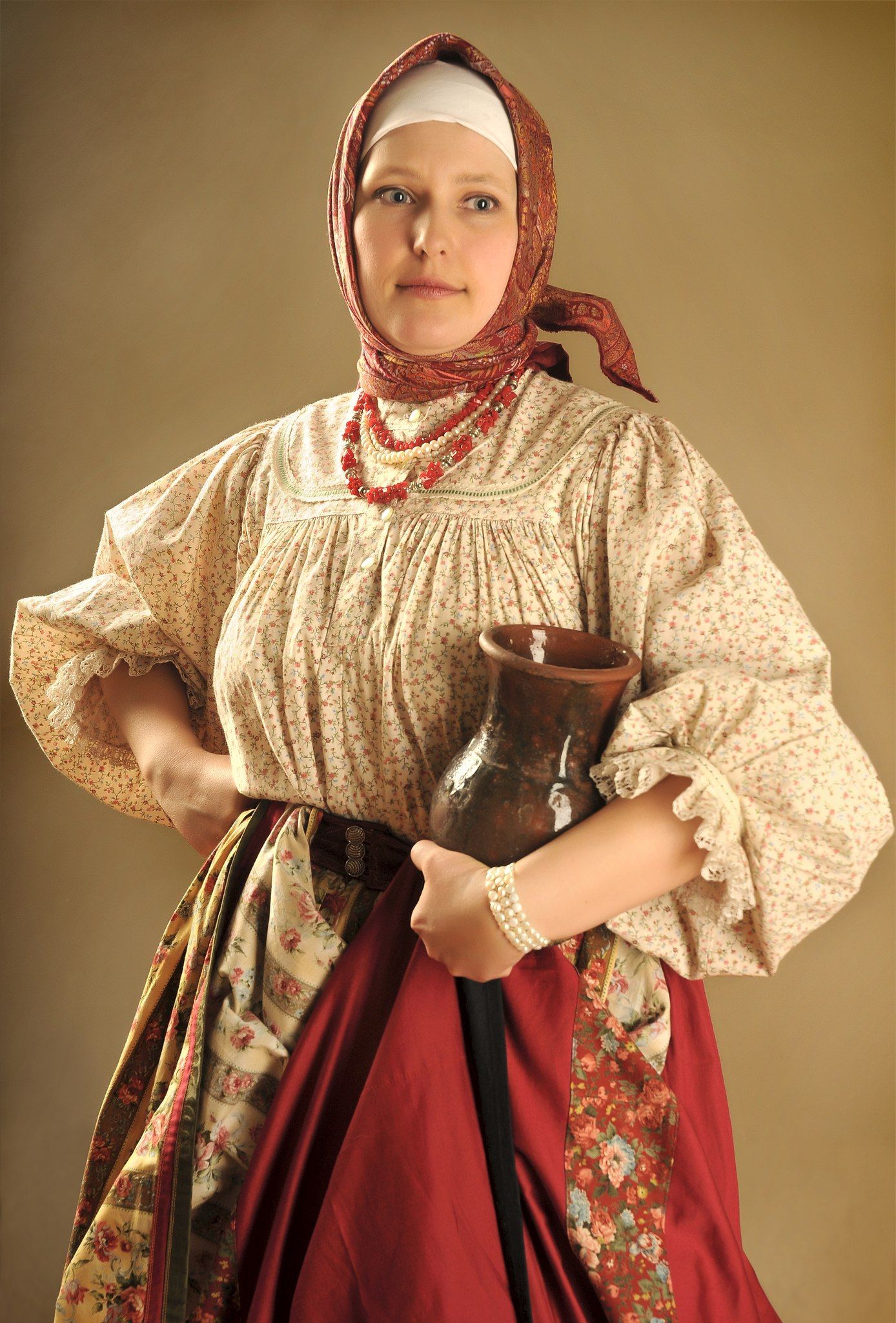 Girls in Slavic costumes in Kunming