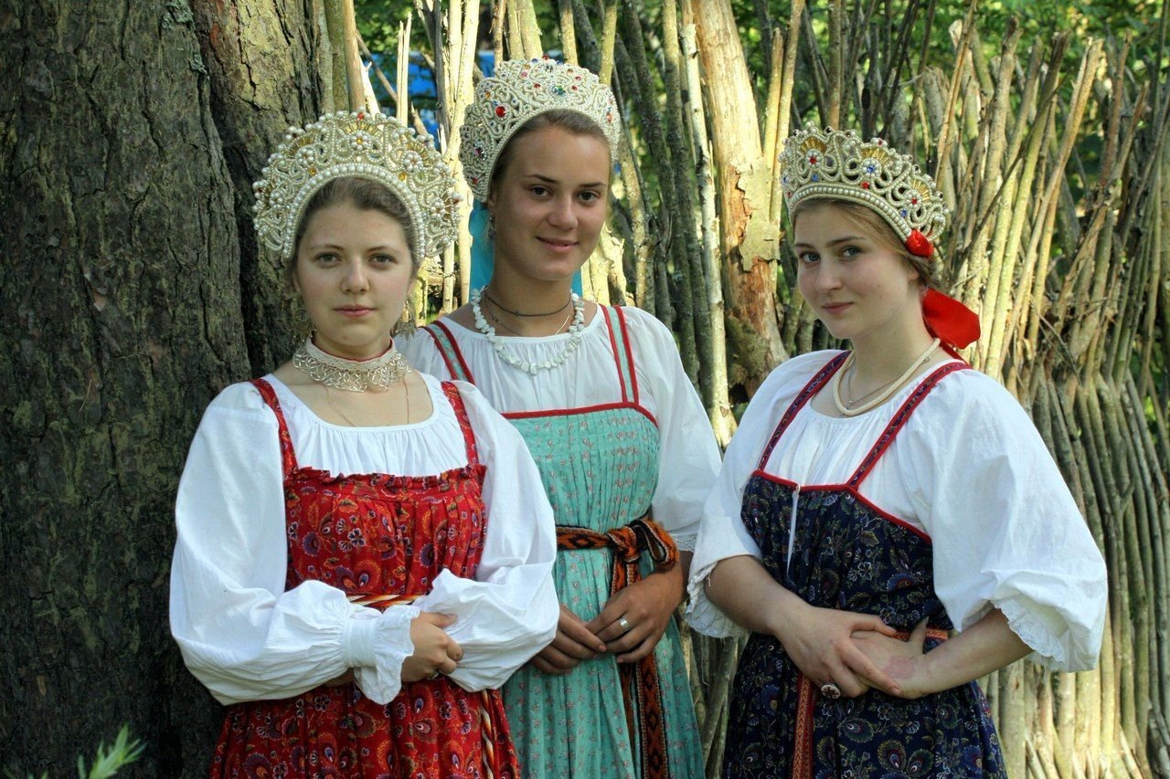 Sexy model Girls in Slavic costumes in Kunming