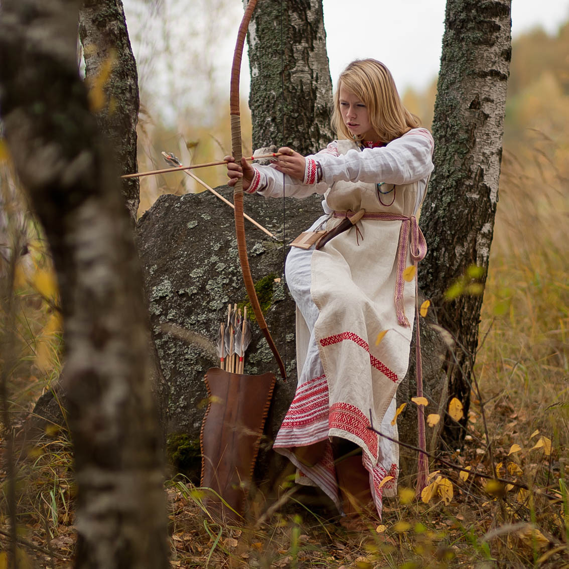 Sexy photo Girls in Slavic costumes in Kunming